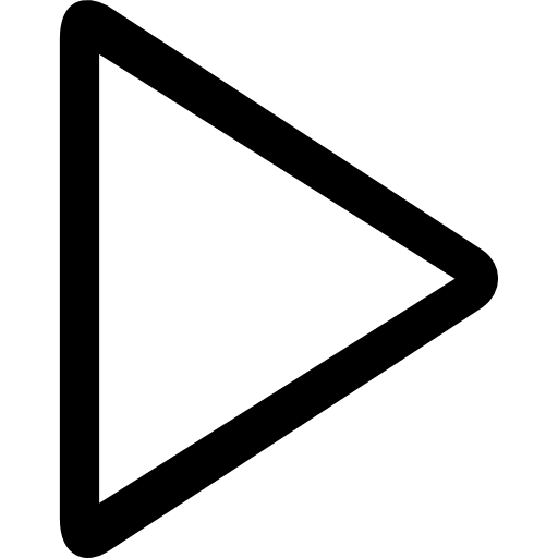 Play triangle outline button play controls icon
