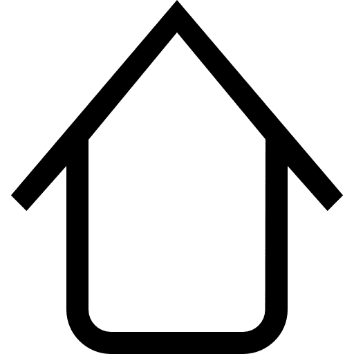 Up arrow with house shape outlined symbol house building big mug line icon