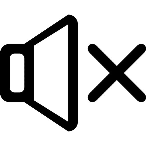 Audio tool in silence symbol silence speaker icon