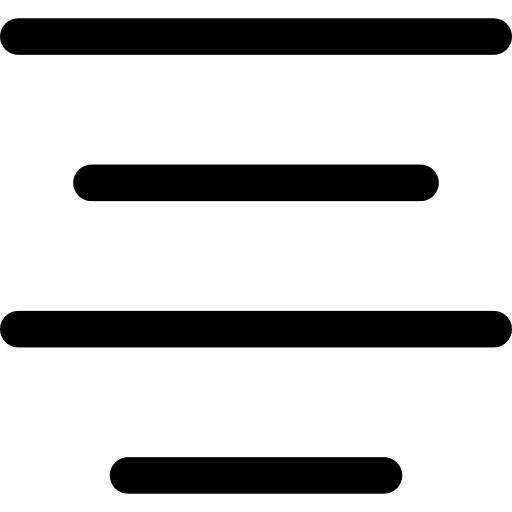 Center text interface symbol of lines text align interface icon
