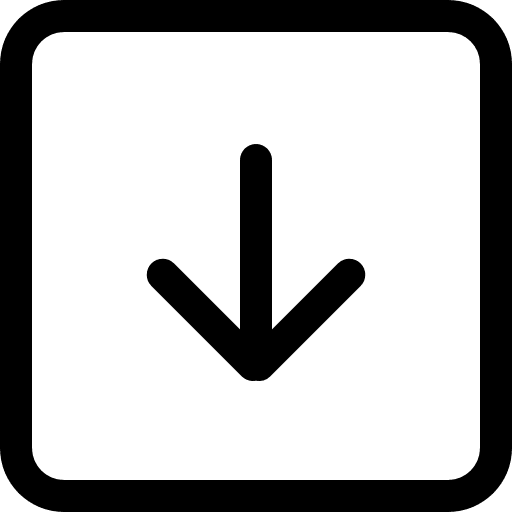 Down arrow square button arrow down arrow square icon