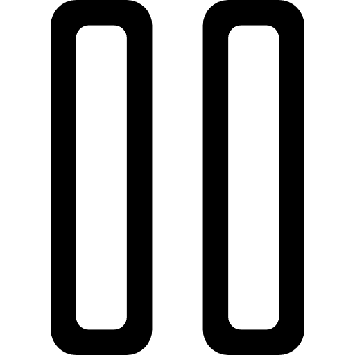 Pause outlined big symbol vertical pause control icon