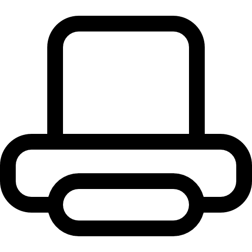 Print interface button symbol of printer outline interface button printing icon