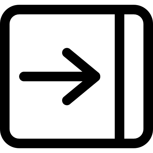 Right arrow symbol in a square outline arrows big mug line square icon