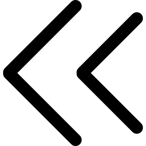 Two arrows rewind arrows back icon