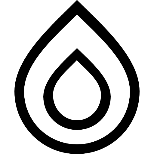 Two drops sizes outlined shapes big mug line outlined drops icon