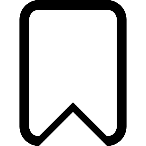 Bookmark outlined interface symbol bookmark big mug line outline icon