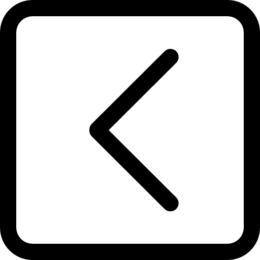 Left arrow square outlined button caret left arrows arrow icon