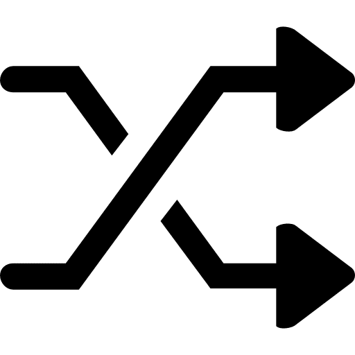 Shuffle couple two arrows shuffle icon