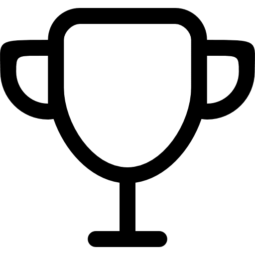 Trophy outline cups trophies interface icon