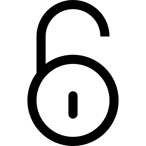 Unlocked circular padlock outline circular padlocks padlock icon