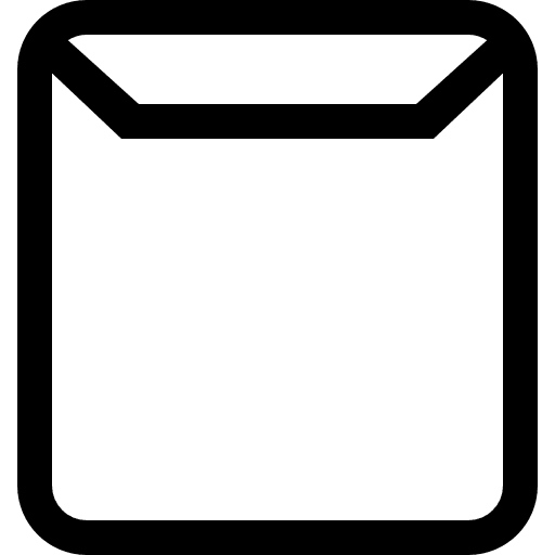 Email square outlined interface symbol of envelope back email envelope square icon