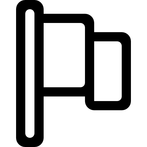 Flag outline tool maps and flags big mug line icon