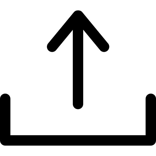 Upload interface big mug line symbol icon