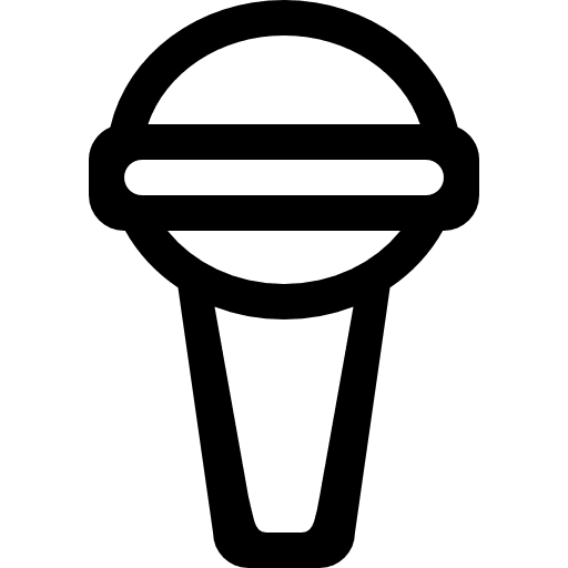 Microphone outlined tool interface amplifier tool icon