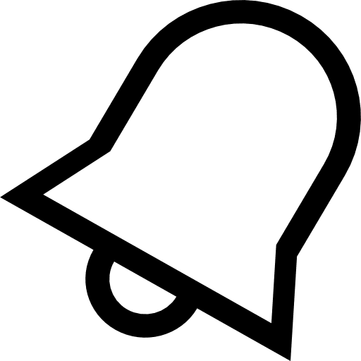 Notification bell outline interface symbol symbol bells bell icon