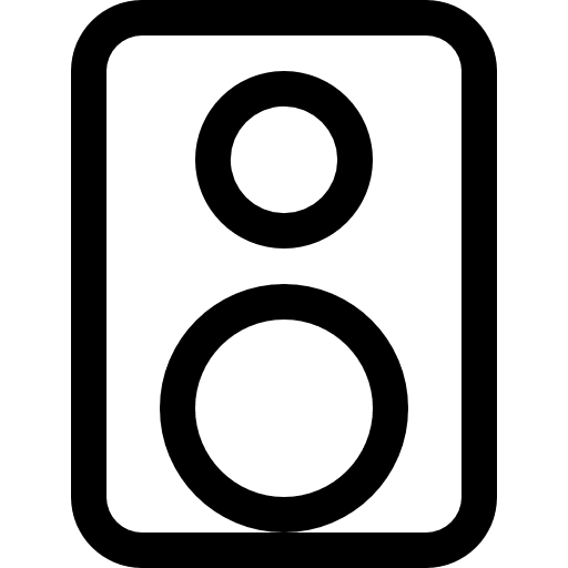 Speaker musical amplification outlined frontal tool tool speaker music icon