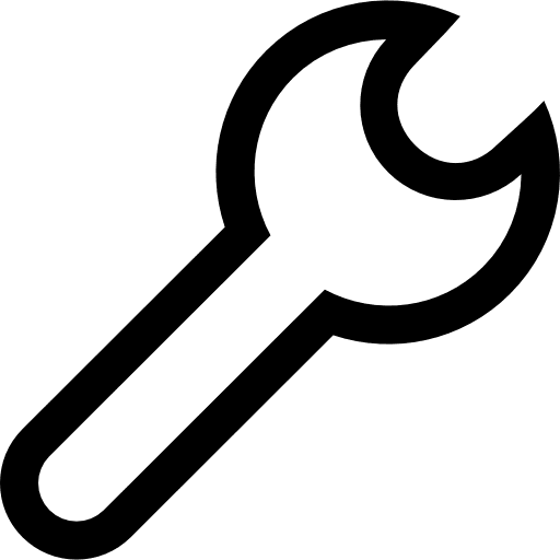 Wrench outline outline symbols wrench icon