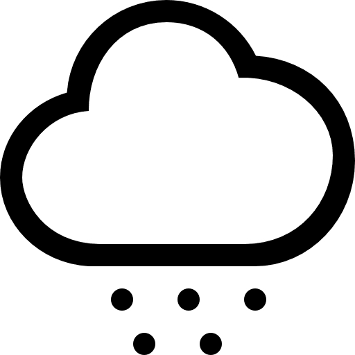 Cloud with hail falling clouds symbol cloud icon