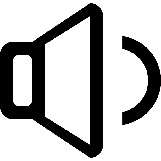 Speaker outline tool outlined audio icon