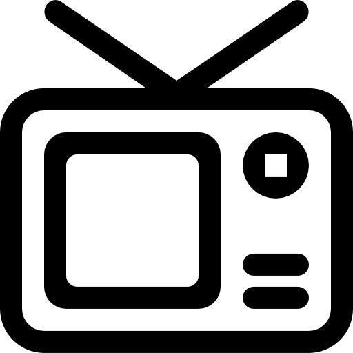 Television outline monitor outline big mug line icon