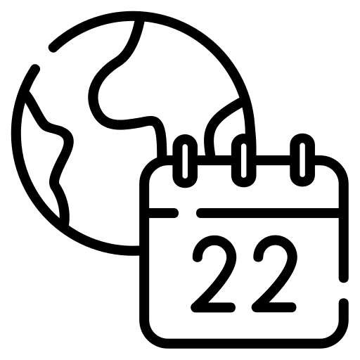 Earth day calendar ecology and environment celebration icon Earth day calendar ecology and environment celebration icon