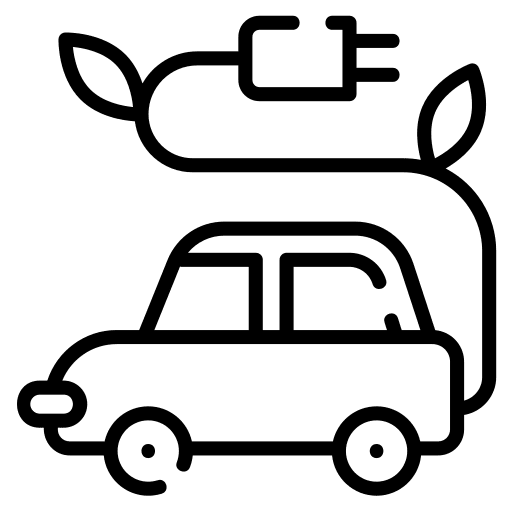 Electric car electric car wire ecological icon Electric car electric car wire ecological icon