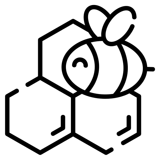 Honeycomb animals food and restaurant farming and gardening icon Honeycomb animals food and restaurant farming and gardening icon