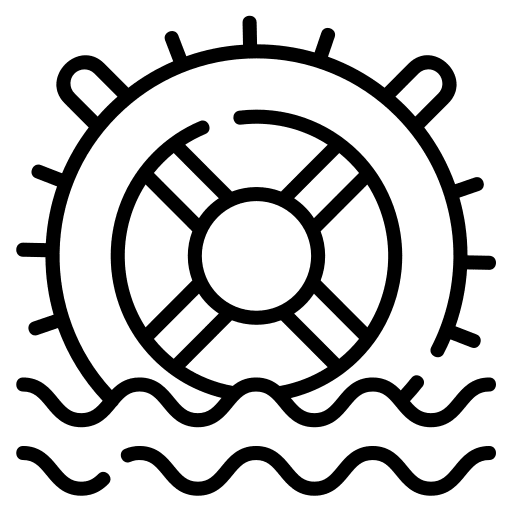 Mill architecture wheel ecological icon Mill architecture wheel ecological icon