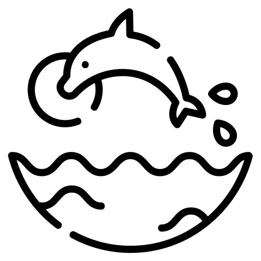 Sea animal landscape dolphin icon Sea animal landscape dolphin icon