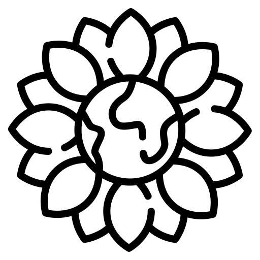 Green earth bloom world geography icon Green earth bloom world geography icon