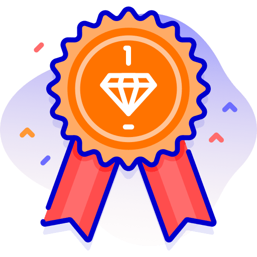 Rating medal winner award icon