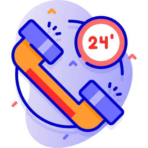 Customer service phone call time and date time icon Customer service phone call time and date time icon