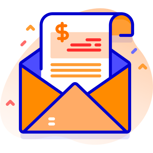 Email stamp social commerce and shopping icon Email stamp social commerce and shopping icon