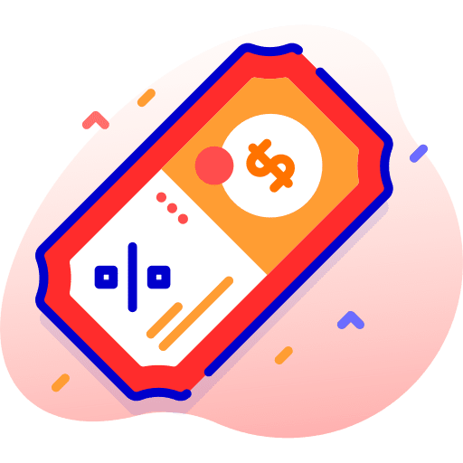 Voucher ticket money currency icon