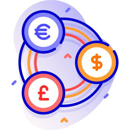 Currency circular arrows commerce and shopping exchange icon Currency circular arrows commerce and shopping exchange icon