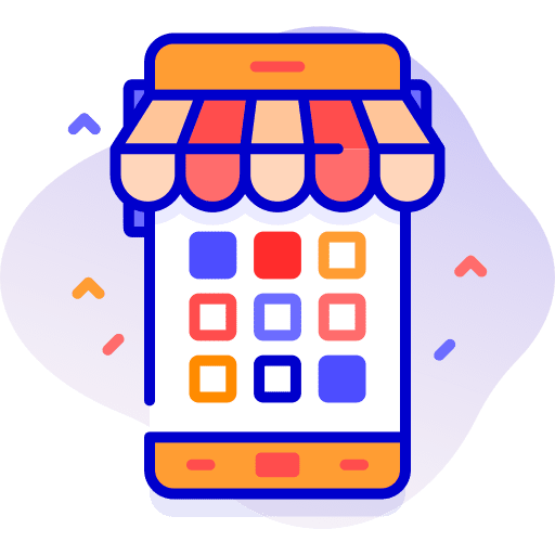 Ecommerce electronics shop cellphone icon Ecommerce electronics shop cellphone icon