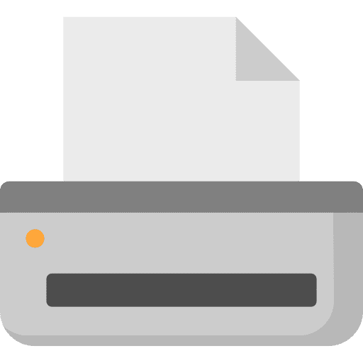 Printer technology printing tools and utensils icon