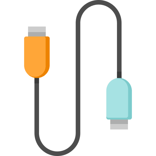 Cable connection port technology icon Cable connection port technology icon