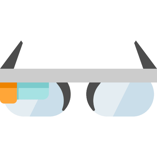 Google glasses technology digital computing icon Google glasses technology digital computing icon