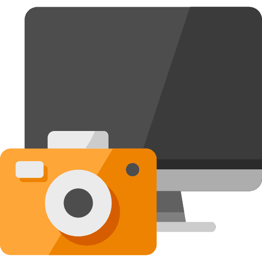 Screen photo camera technology monitor icon Screen photo camera technology monitor icon