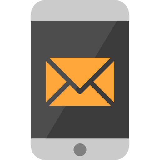 Smartphone touch screen technology message icon Smartphone touch screen technology message icon