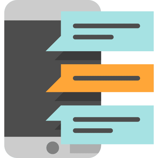 Chat technology smartphone chat box icon Chat technology smartphone chat box icon