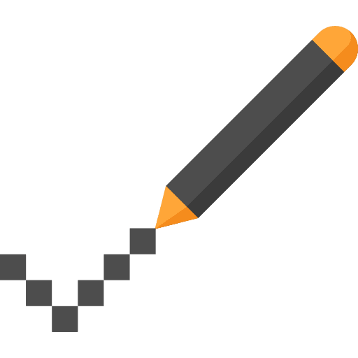 Pixelated designer pencil other icon Pixelated designer pencil other icon