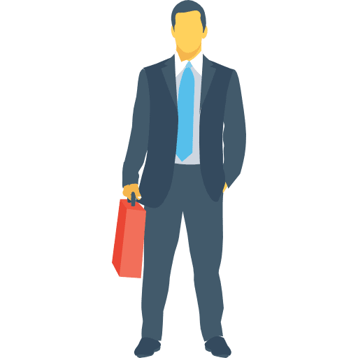 Businessman people sales person full body icon