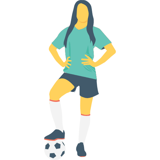 Football player woman soccer player football player icon