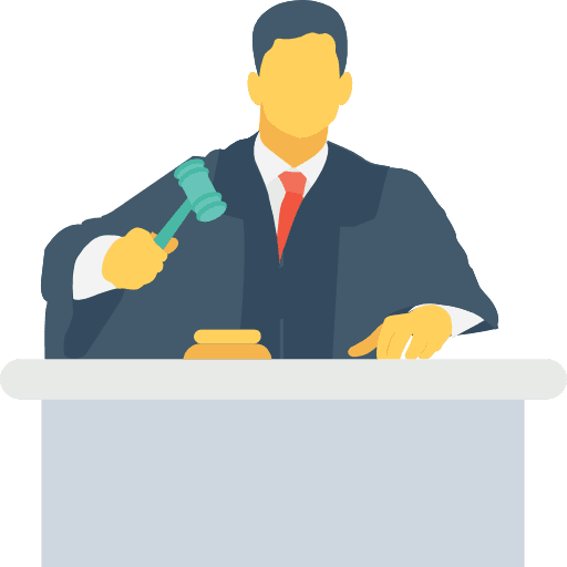 Judge people man human icon