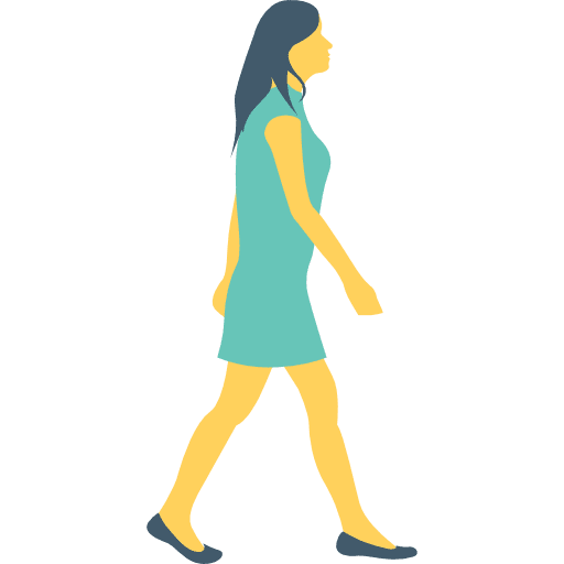 Pedestrian person walking woman pedestrian icon
