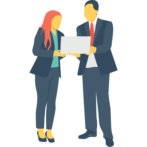 Business woman human man icon