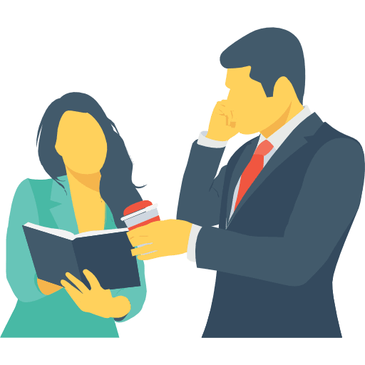 Meeting human meeting woman icon